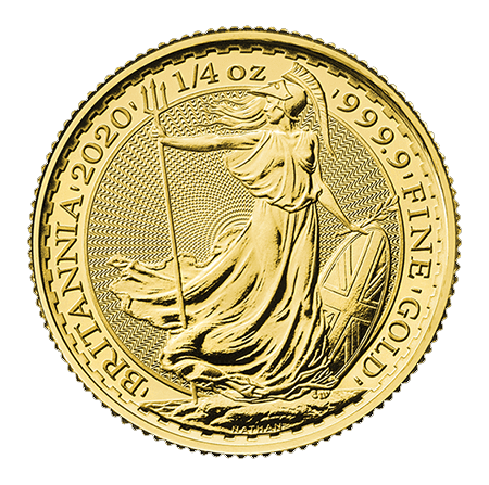 Gold & Silver Coins 1/4oz Half Ounce Gold Royal Mint Britannia 9999 Bullion Coin