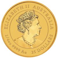  1/4oz 9999 Gold Perth Mint Tiger Coin