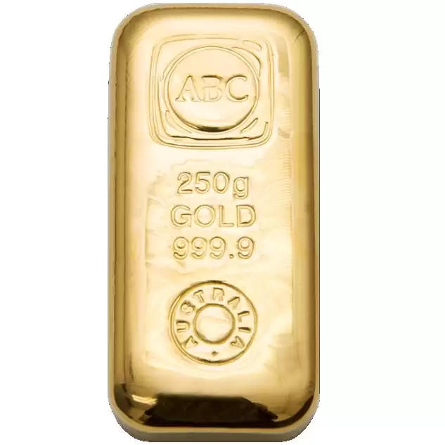 Gold Bullion Bars 250g ABC Cast Gold Bar 9999 Purity