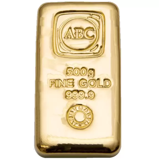 Gold Bullion Bars 500g ABC Cast Gold Bar 9999 Purity