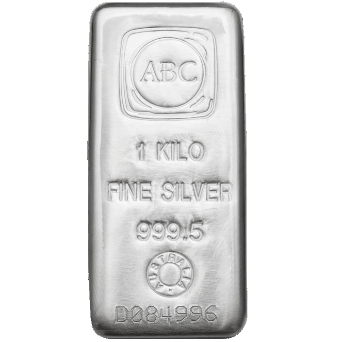 Silver Bullion Bars 1kg ABC Cast Silver Bullion Bar 999 Purity
