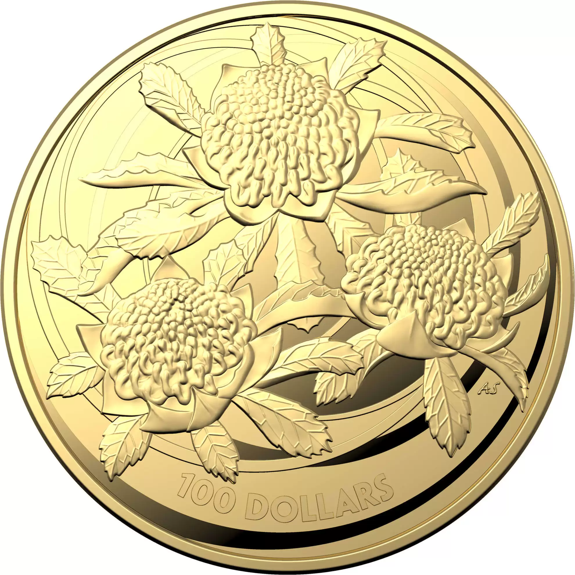  1oz Gold Royal Australian Mint Wildflowers Waratah 2022 Bullion Coin