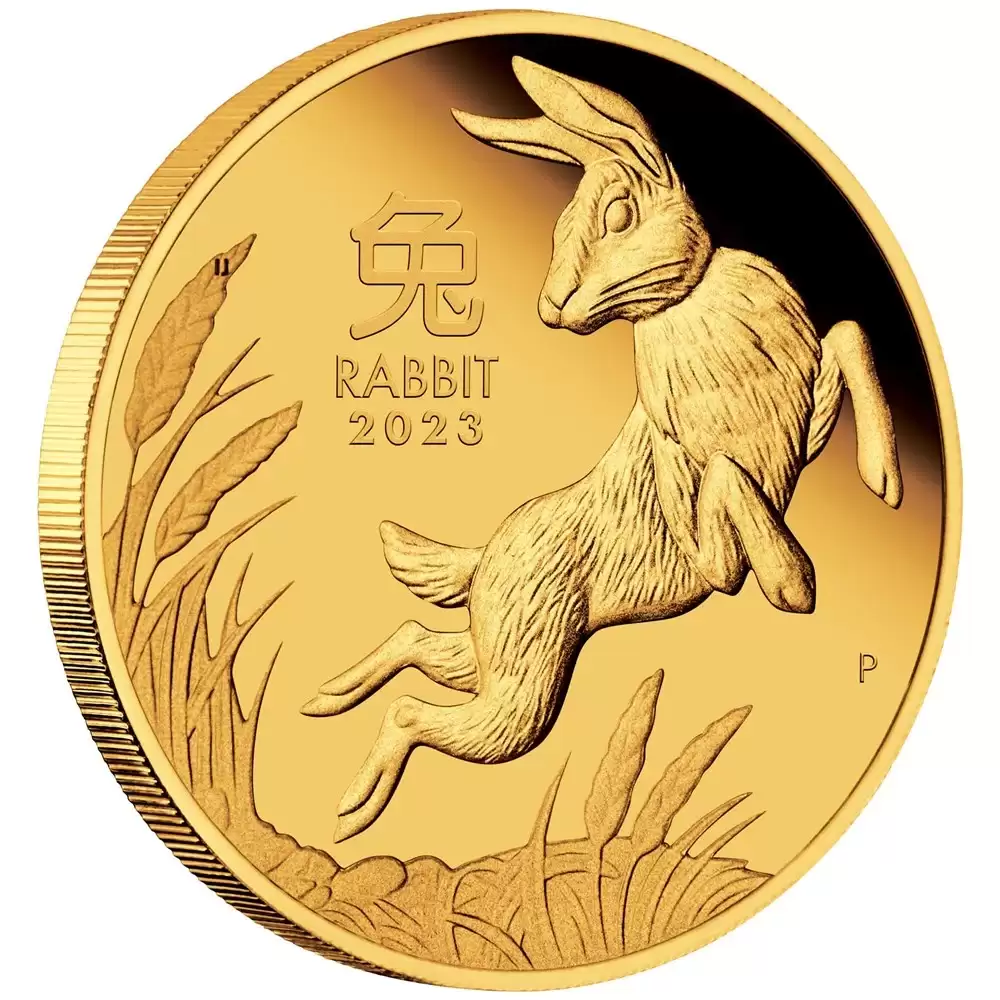 1/10oz Gold 2023 Perth Mint Lunar Rabbit 9999 Bullion Coin