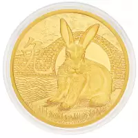  1oz Gold ABC Bullion Minted 2023 Lunar Rabbit Bullion Coin