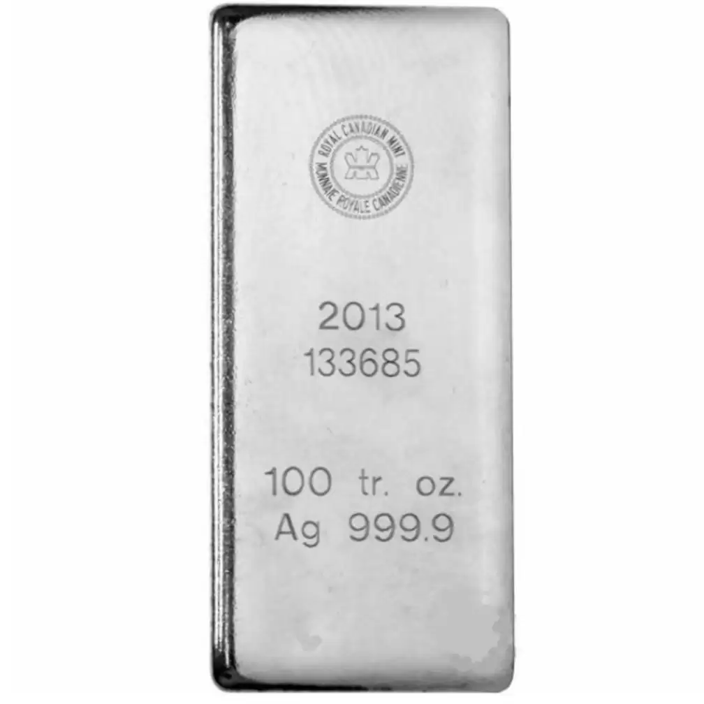  100oz Canadian Mint Silver Bullion Bar